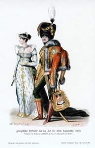 Vestido de corte francés de la época del primer Imperio, 1807 de Unbekannt