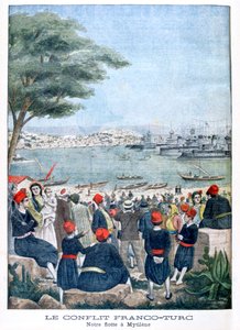 Flota francesa en Mitilene, Lesbos, 1901