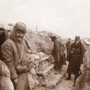 Soldados franceses en las trincheras, Perthes, norte de Francia, c1914-c1918 de Unbekannt