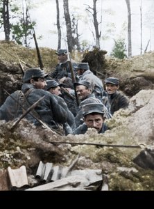 Tropas francesas en el sistema de trincheras de Calonne, Francia, julio de 1915 de Unbekannt