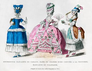 Moda femenina francesa, 1780 de Unbekannt