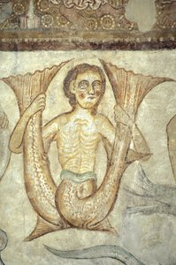 Fresco en la iglesia de S. Giacomo, Temeno/Strada Vino, Alto Adige, Italia