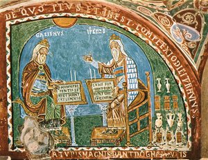Fresco en la cripta de la Catedral, Anagni, Italia, 1928