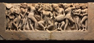 Friso con bailarín y músicos, c. 973 de Unbekannt