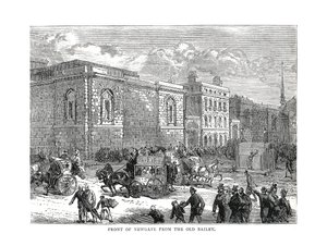 Frente de Newgate desde Old Bailey de Unbekannt