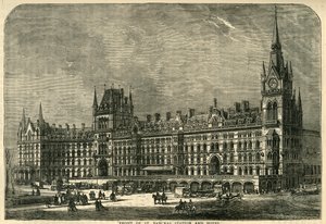 Frente de la Estación y Hotel de St. Pancras, c1876 de Unbekannt
