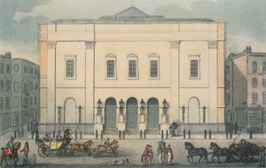 Vista frontal del Teatro Real, Drury Lane, Westminster, Londres de Unbekannt
