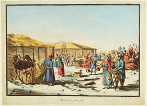 Mercado de carnes congeladas, ca 1814
