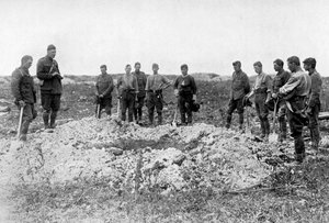 Funeral en el Frente Occidental, Primera Guerra Mundial, 1916 de Unbekannt