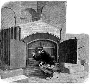Horno del tipo a instalar en el crematorio Père Lachaise, París, 1888 de Unbekannt