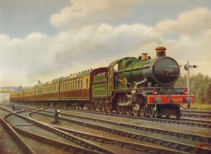 G.W.R. Cornish Riviera Limited Express a toda velocidad, locomotora Pendennis Castle, 1926 de Unbekannt