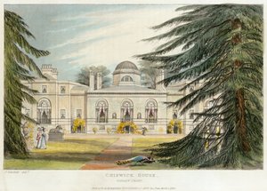 Fachada del jardín de Chiswick House, Hounslow, Londres, 1823 de Unbekannt