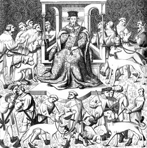 Gastón Phoebus enseñando el arte de la caza, siglo XV 1849 de Unbekannt