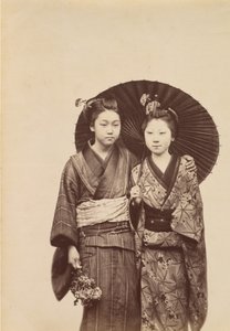 [Chicas Geisha], ca. 1880 de Unbekannt