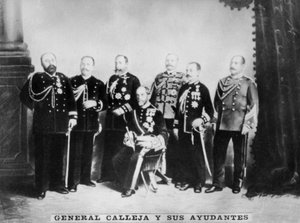 General Calleja y su Estado Mayor, c1910 de Unbekannt
