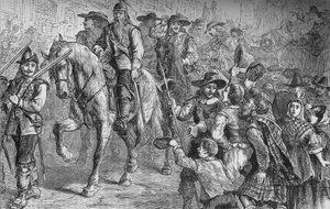El General Dalzell entrando en Edimburgo, julio de 1666, c. 1880 de Unbekannt