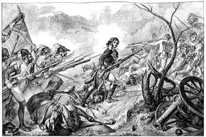 El general Joubert en la batalla de Rivoli, 14 de enero de 1797, 1882-1884 de Unbekannt
