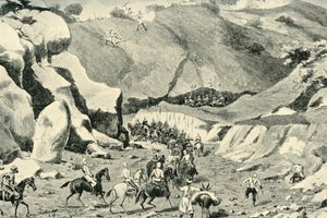 General Roberts... Atacado por ghilzais en el Paso de Shutargardan, 27 de septiembre de 1879, 1901 de Unbekannt
