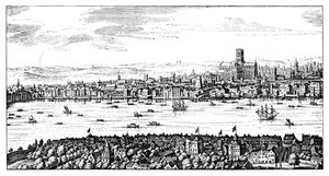 Vista general de Londres, 1666, 1909