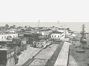Vista general de la capital, Zanzíbar, 1895 de Unbekannt