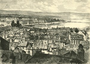Ginebra, mirando hacia el lago, 1890 de Unbekannt