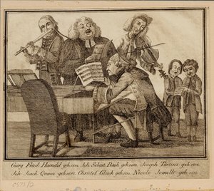Georg Friedrich Haendel, Johann Sebastian Bach, Giuseppe Tartini, Johann Joachim Quantz, Christoph W