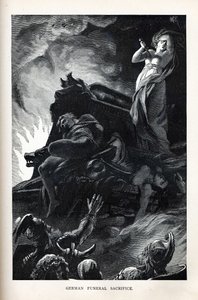 Sacrificio funerario alemán, 1882 de Unbekannt