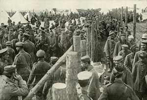 Prisioneros alemanes entrando en las jaulas, 1919 de Unbekannt