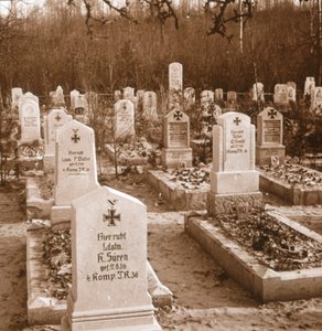 Cementerio alemán, Carlepont, norte de Francia, c1914-c1918 de Unbekannt