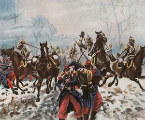 Coraceros alemanes en Poupry, 2 de diciembre de 1870, 1936 de Unbekannt