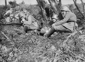 Telefonista de campo alemán, Somme, Francia, Primera Guerra Mundial de Unbekannt