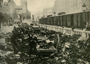 Marineros alemanes en Amberes, Bélgica, Primera Guerra Mundial, 1914, c1920 de Unbekannt
