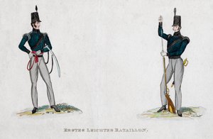 Soldados alemanes del período de Waterloo, siglo XIX de Unbekannt
