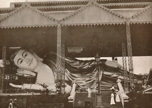 Figura gigante reclinada de Buda, Pegu, 1900 de Unbekannt