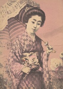 Niña con una sombrilla, ca. 1900 de Unbekannt