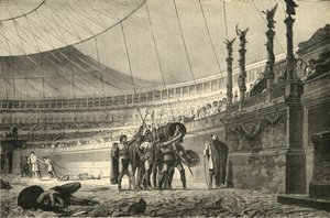 Gladiadores saludando al emperador antes de unirse al combate, 1890 de Unbekannt