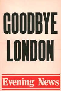 Adiós Londres, cartel de Evening News, 1980