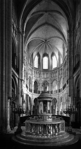 Arte gótico: vista del coro de la Catedral de Notre Dame de Noyon (siglos XII-XIII). (Oise) de Unbekannt