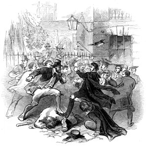 Disputa entre la ciudad y la universidad, Oxford, 15 de noviembre de 1845