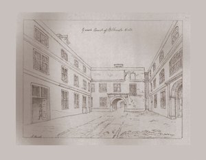 Gran patio de Blackwell Hall, 1886