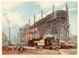 Gran Oriental en los astilleros de Millwall en el Támesis, 1857 de Unbekannt
