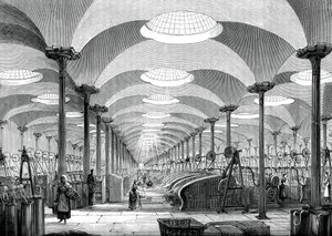 Gran salón en la fábrica de lino de Messrs Marshall, Leeds, c. 1880 de Unbekannt