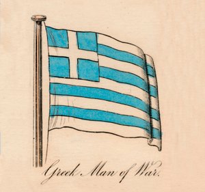 Hombre de guerra griego, 1838 de Unbekannt