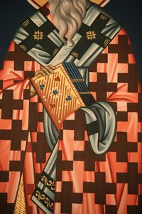 Detalle de icono ortodoxo griego de Unbekannt