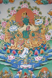 Tara Verde, símbolo de prosperidad. Monasterio Kopan, Katmandú, Nepal de Unbekannt