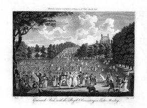 Parque de Greenwich, con el Real Observatorio, el Lunes de Pascua, Londres, 1804