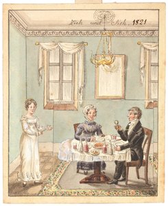 Tarjeta de felicitación, 1821