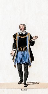 Griffith, diseño de vestuario para la obra de Shakespeare, Enrique VIII, siglo XIX de Unbekannt