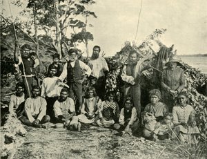 Grupo de Aborígenes, Lago Tyers, Victoria, Australia, 1901 de Unbekannt