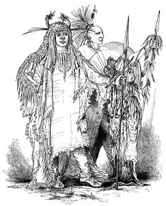 Grupo de indios fronterizos, finales del siglo XVIII, c1880 de Unbekannt